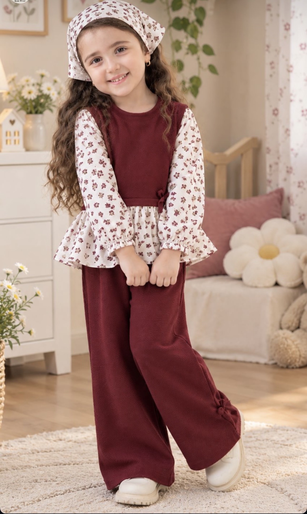 بلوز شلوار بیسکویتی یلدایی زرشکی ارسال ۱۵ابان